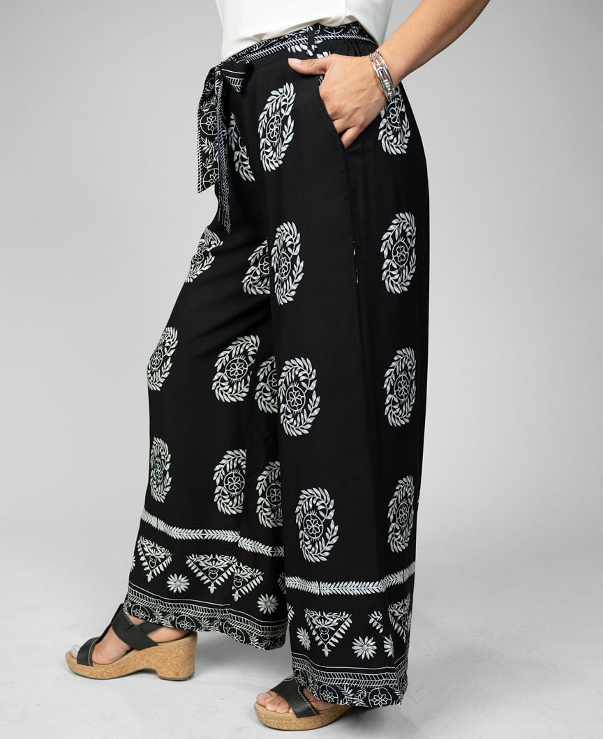 Pull On Pants With Tie Waist