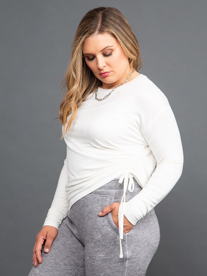 Wear-Two-Ways Long Sleeve French Terry Top Image 6