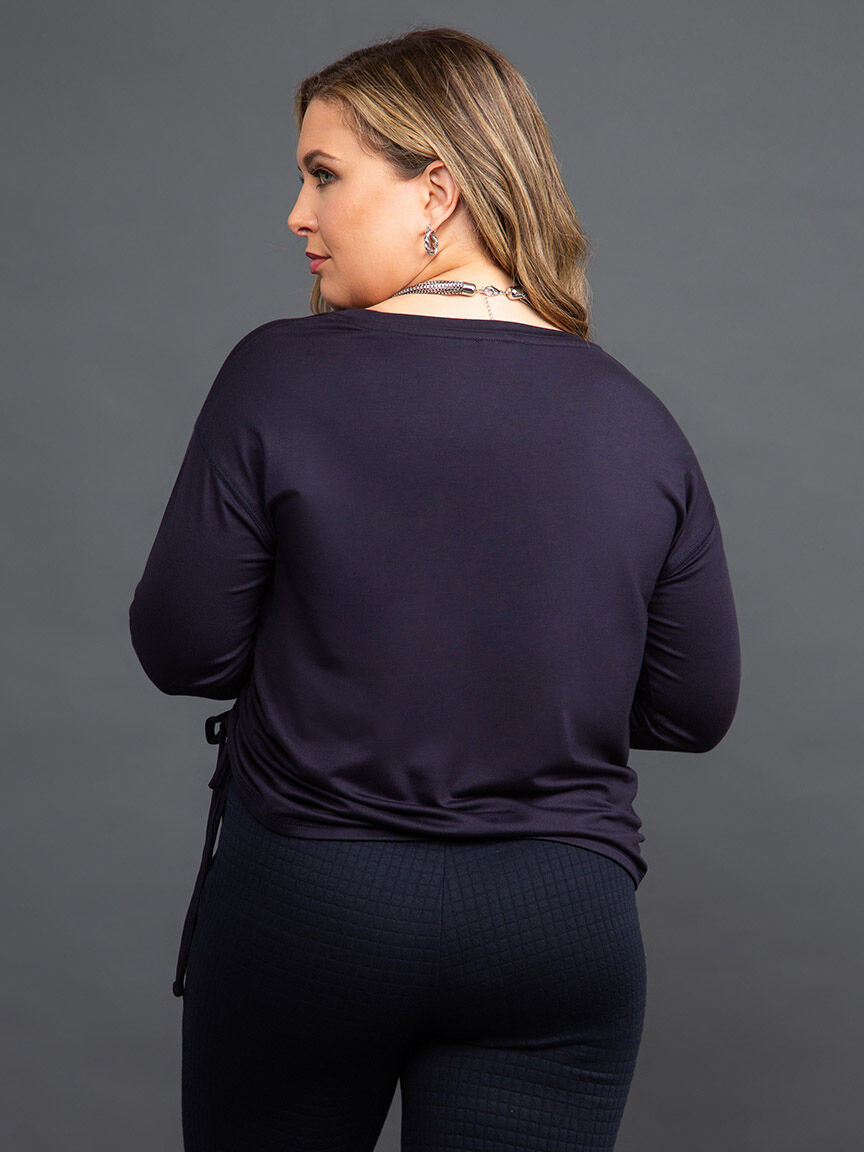Wear-Two-Ways Long Sleeve French Terry Top Image 4