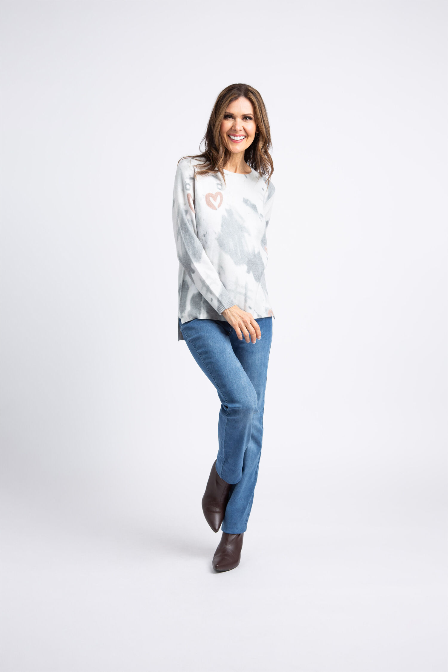 Crewneck Hearts & Hashtag Sweater Image 1