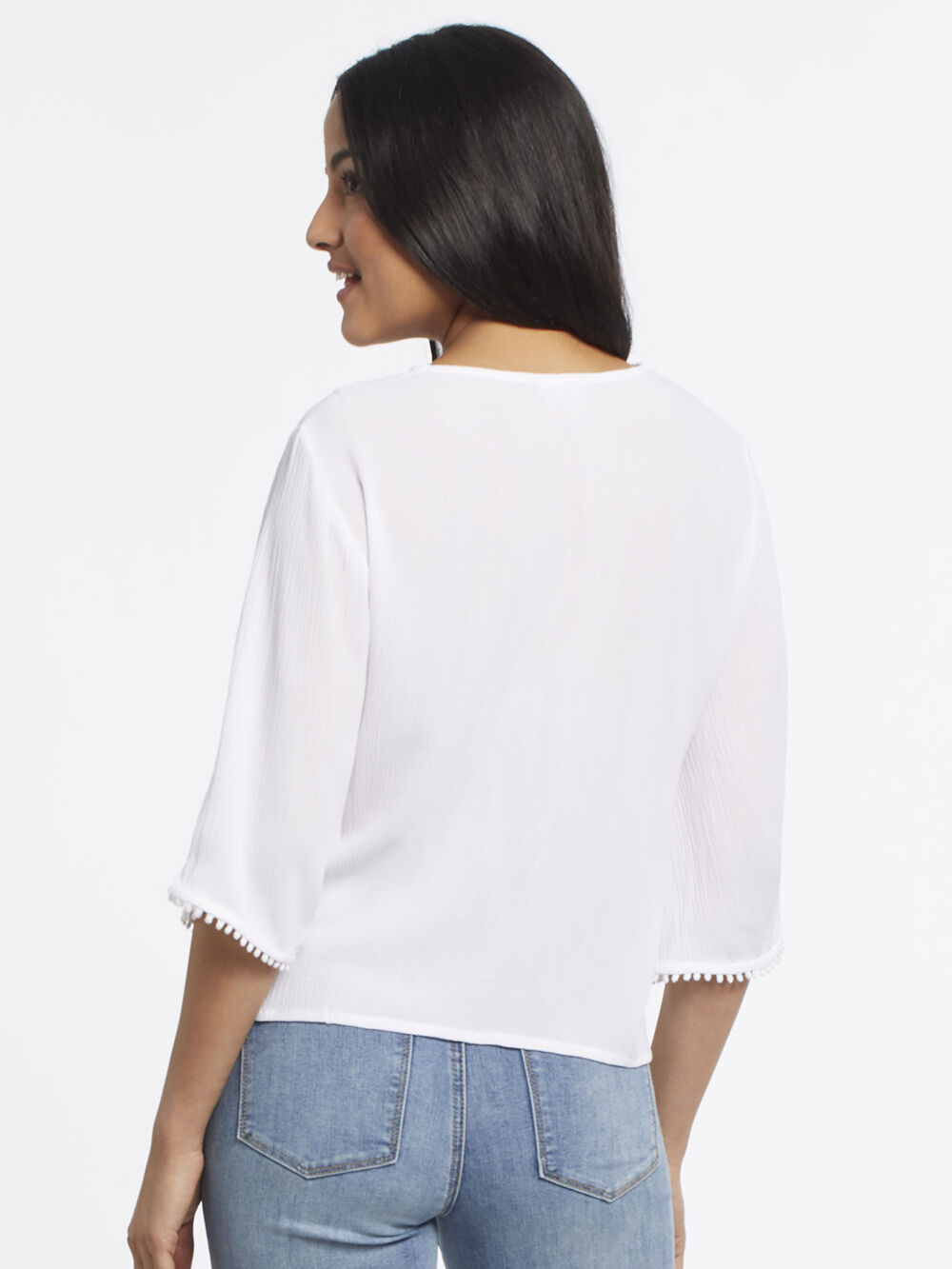 Eyelet Crochet Blouse Image 2