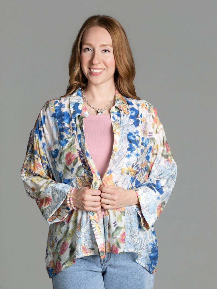 Long Sleeve Button Up Blouse