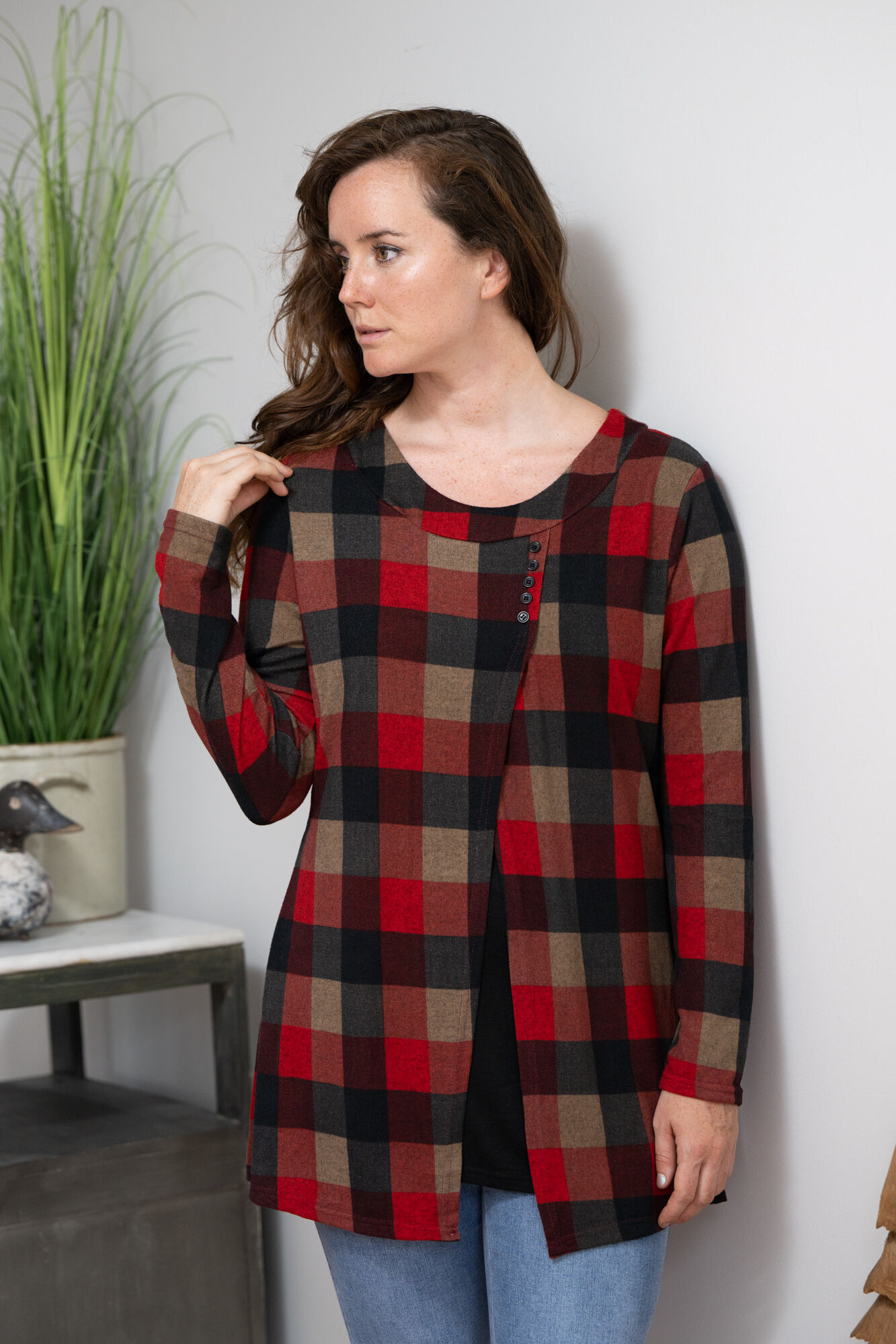 Plaid Prestige Checkered Tunic Image 1