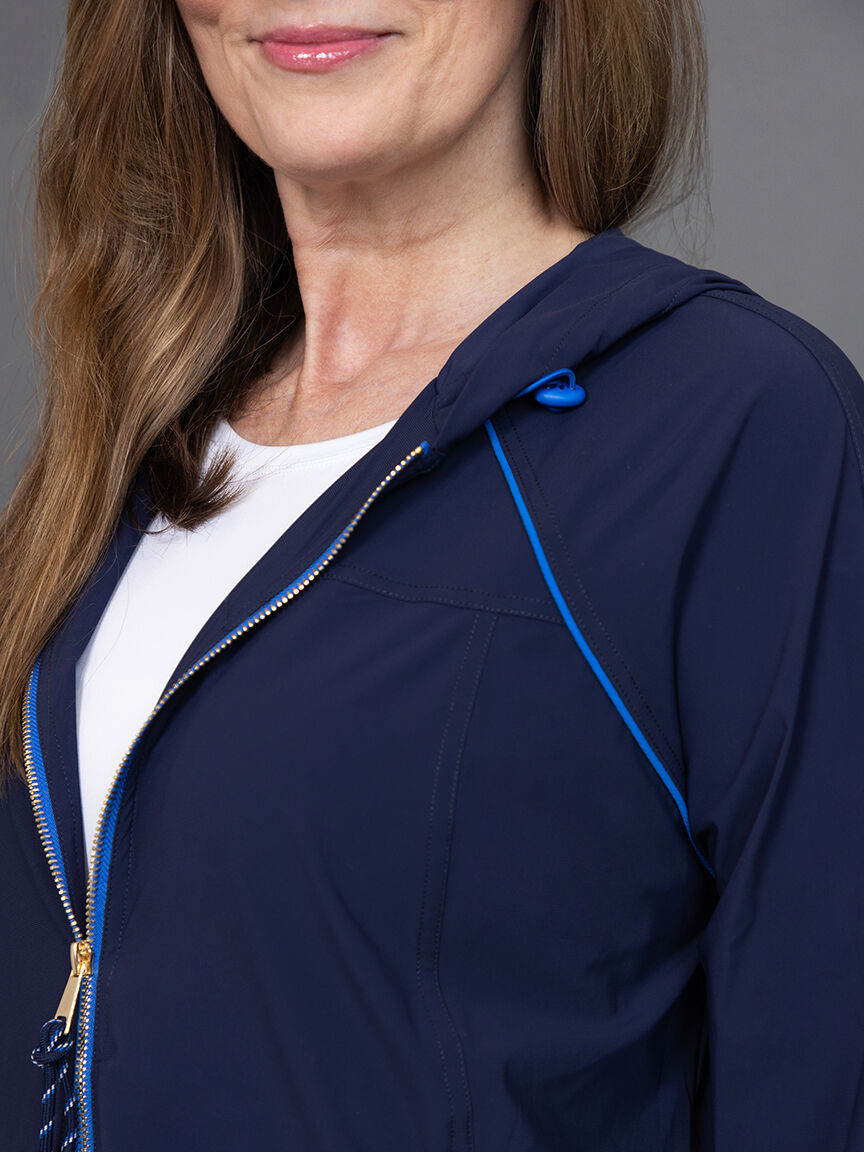 4-Way Stretch Hooded Jacket With Contrast Detail  Image 5