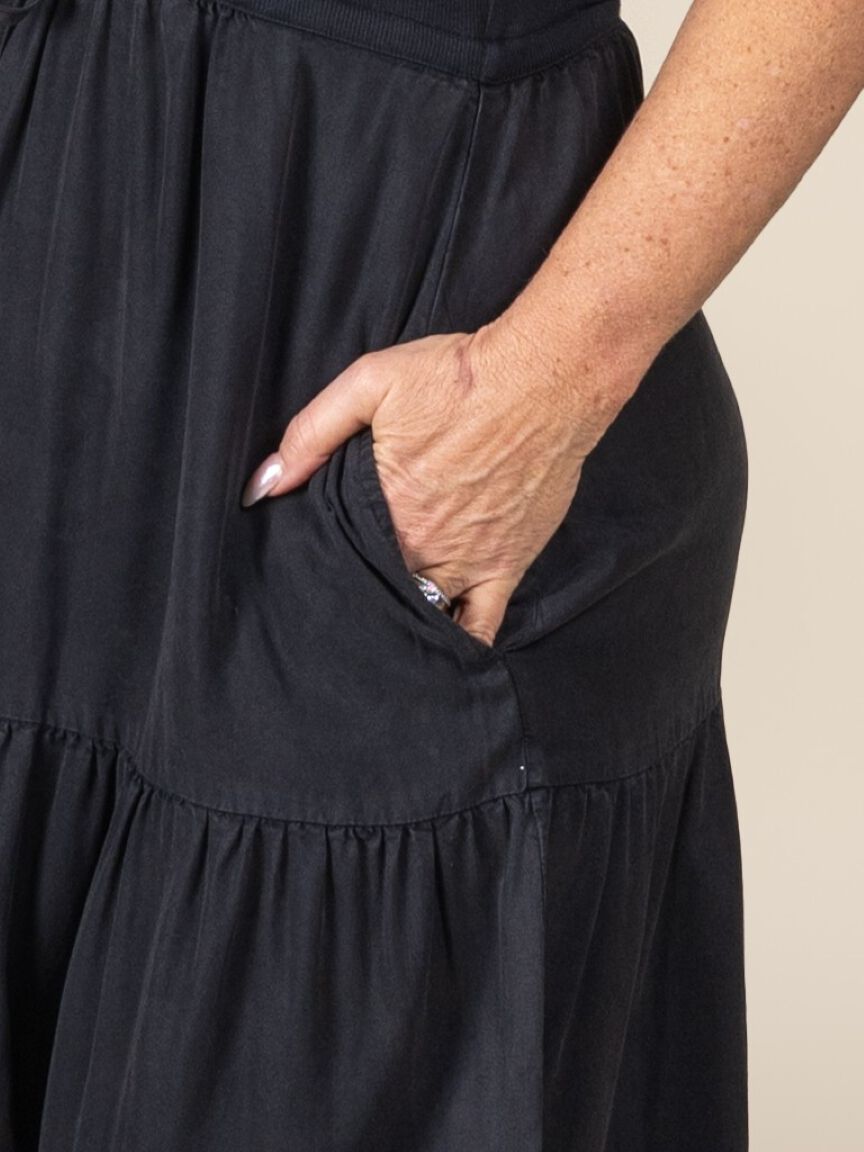 Mixed Media Sleeveless Maxi Dress Image 4