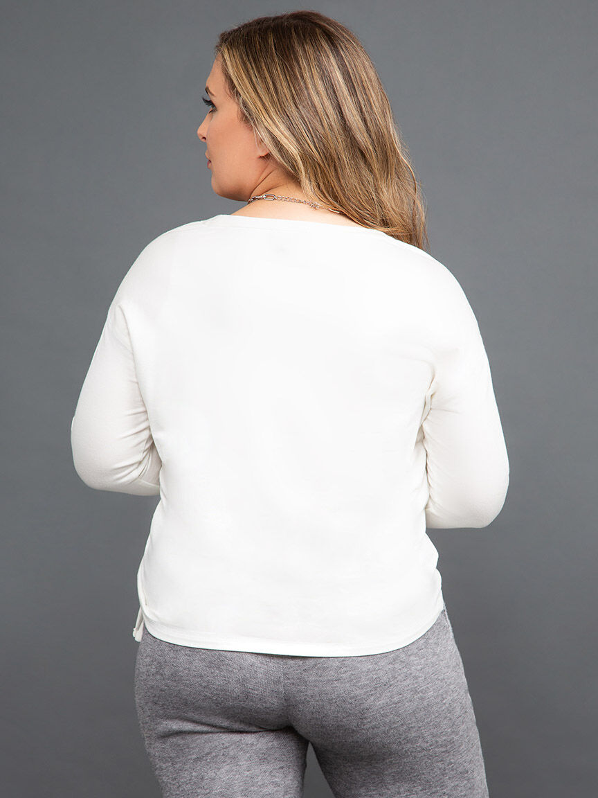 Wear-Two-Ways Long Sleeve French Terry Top Image 4
