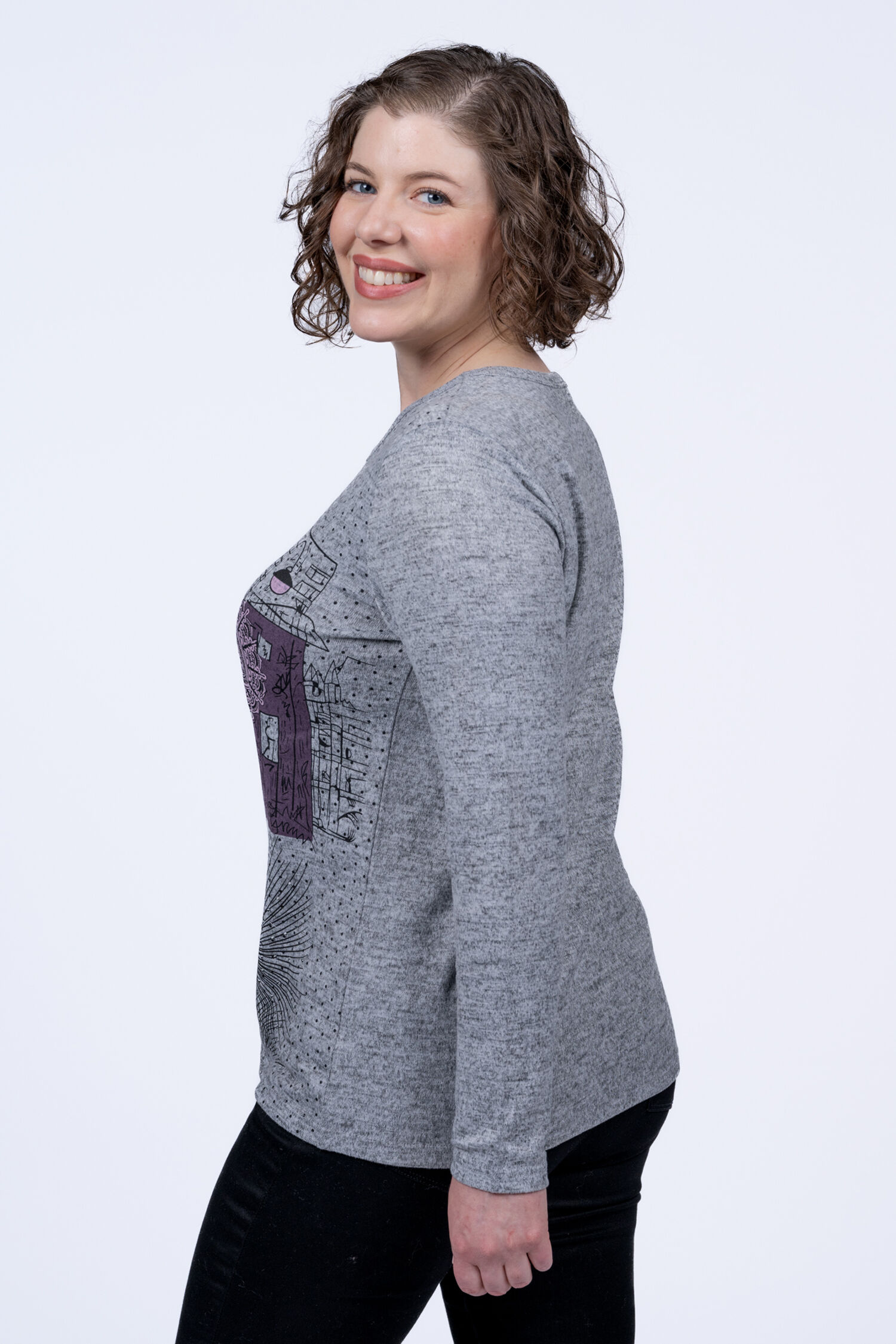 Girl w/ Glasses Long Sleeve Top  Image 3