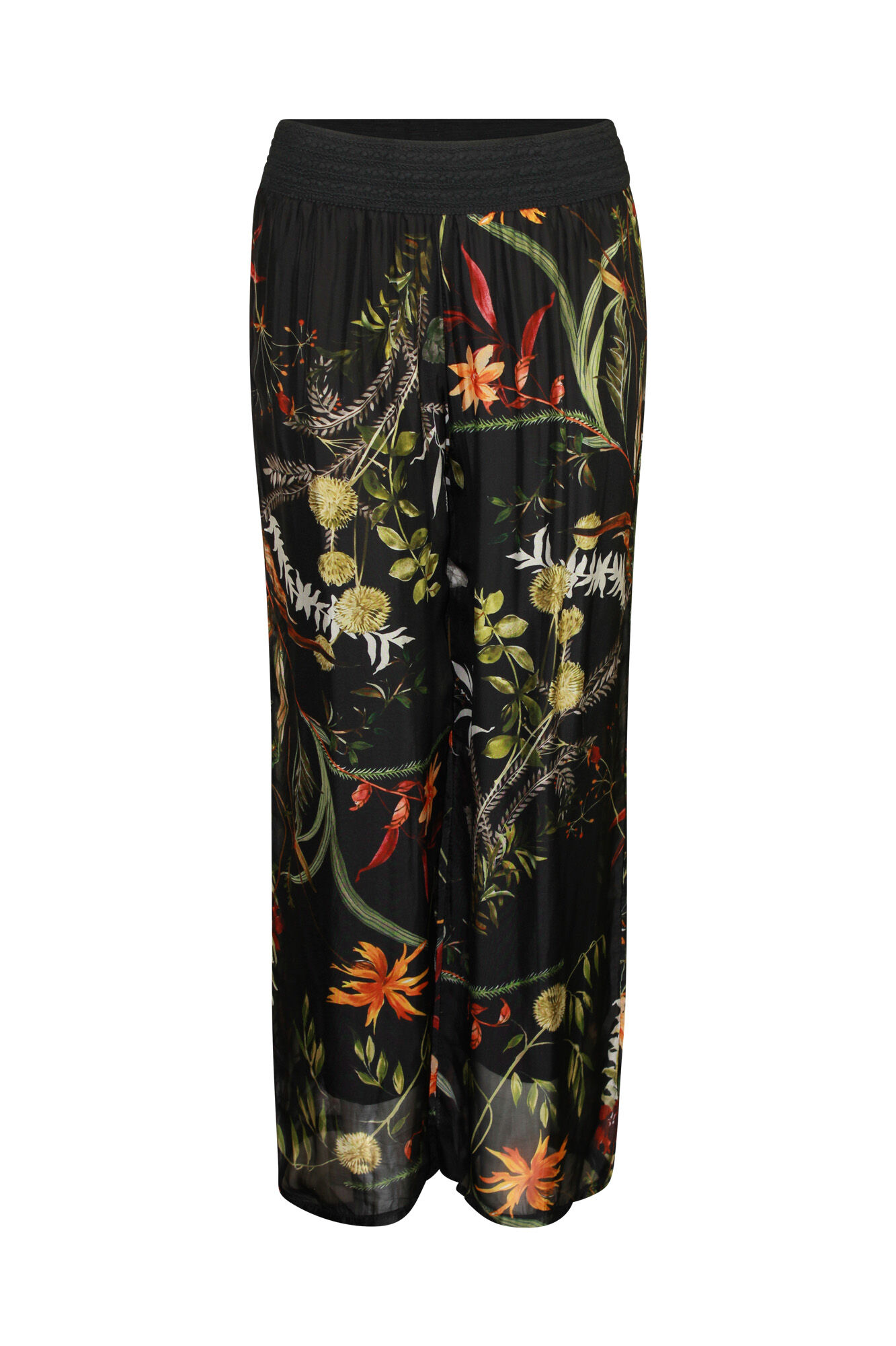 Floral Print Silk Wide Leg Pant  Image 1