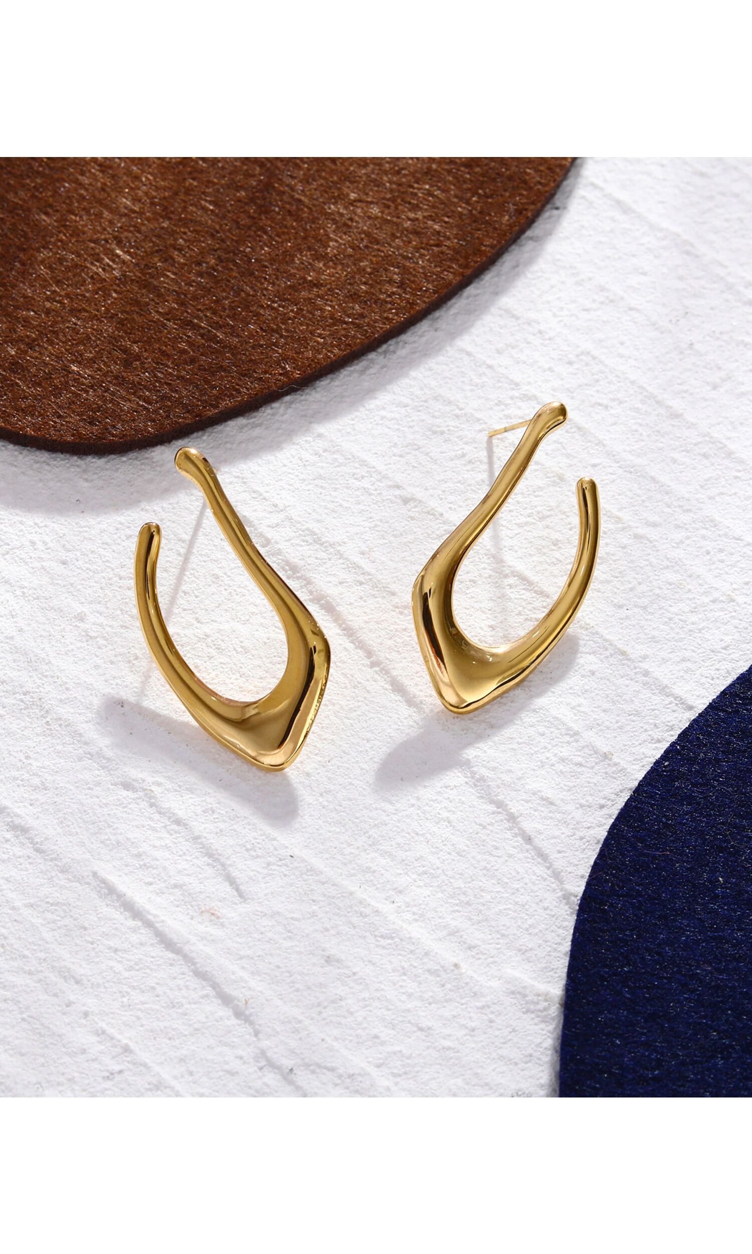 TARAJI Abstract Shaped Hoop Earrings Image 2