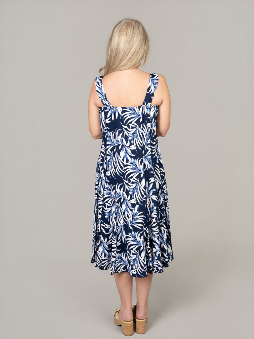 Sweetheart Neck Midi Panel Dress