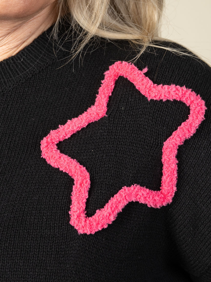 Long Sleeve Sweater With Stars