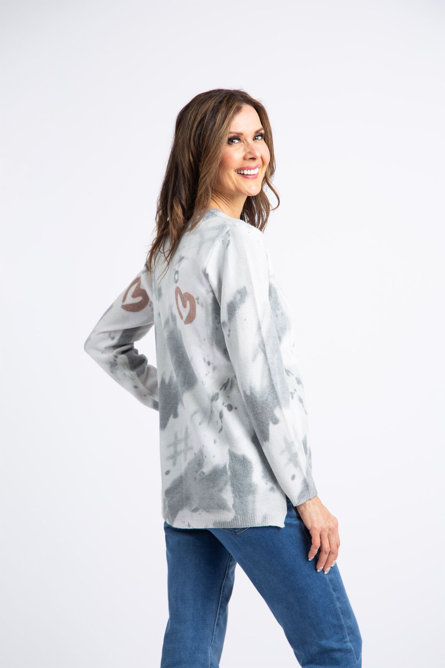 Crewneck Hearts & Hashtag Sweater Image 3