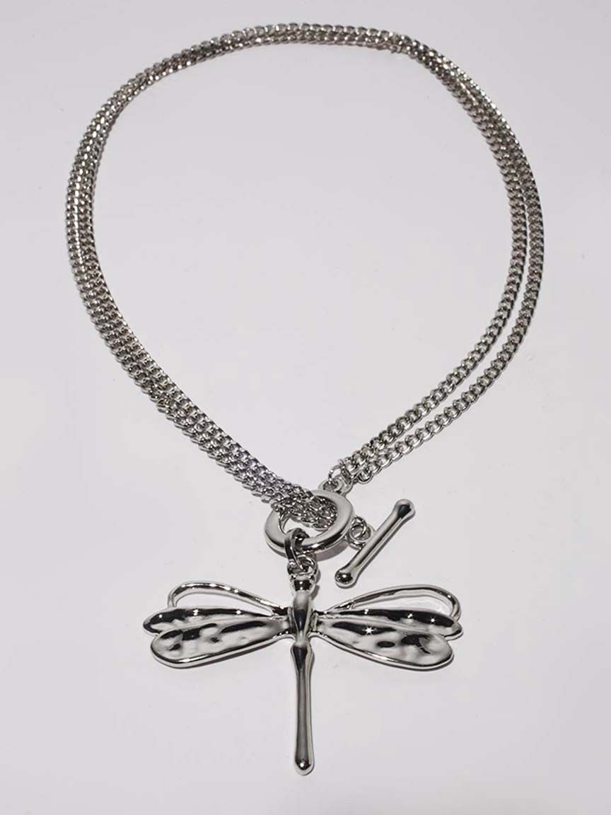 Twin Chain Dragonfly Necklace Set Image 2