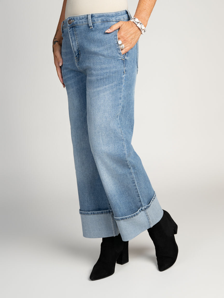 Bamboo Fiber Cuffed Jeans