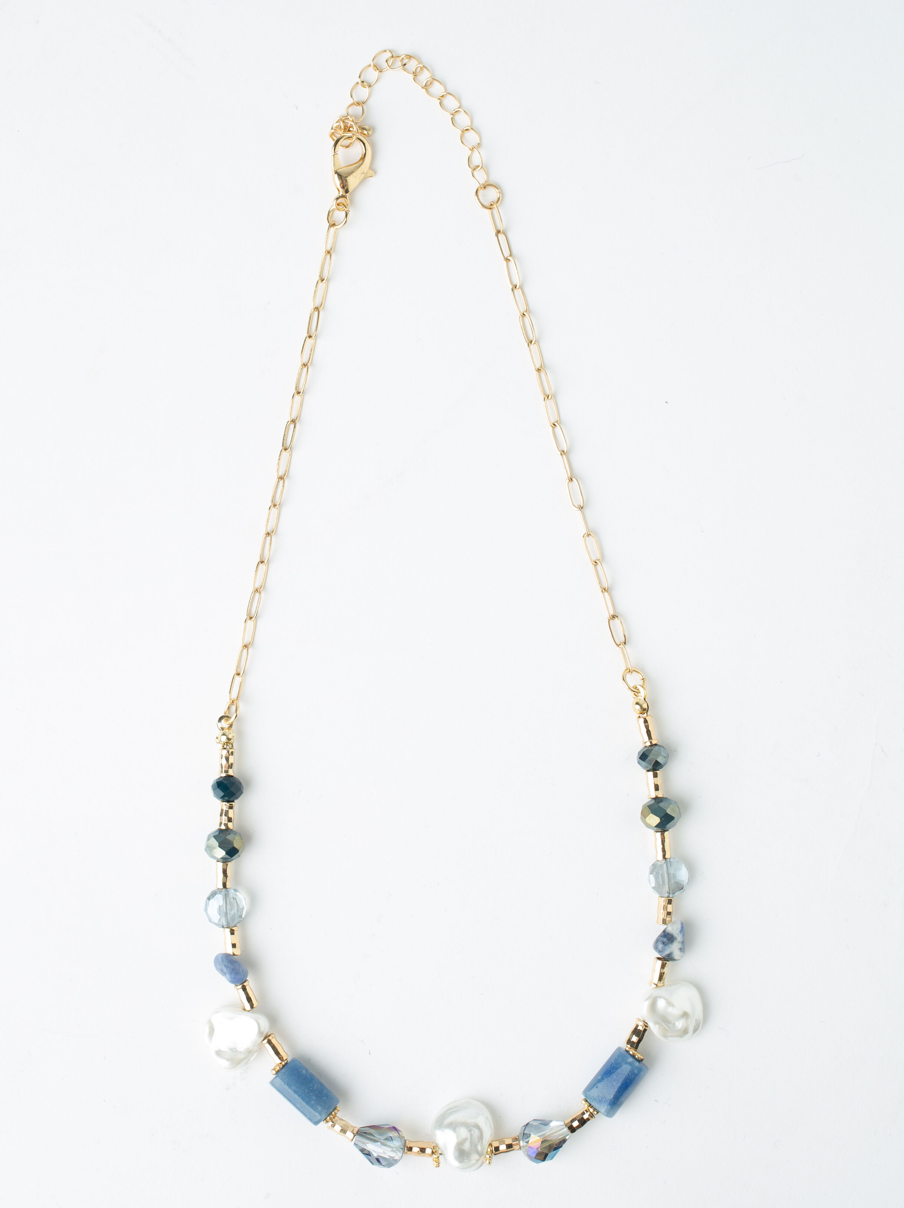 Blue & Gold Necklace Set Image 1