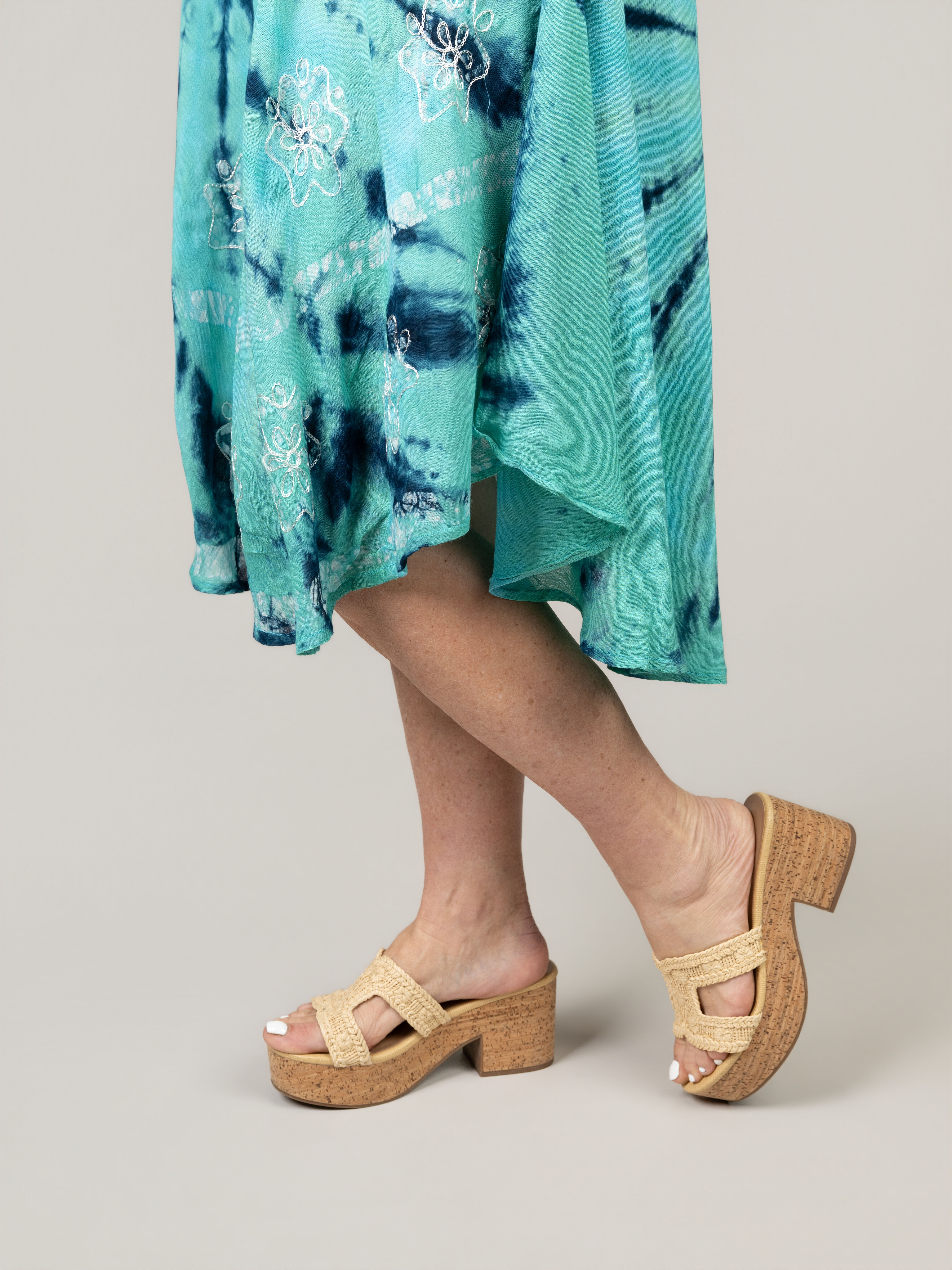 Sleeveless Tie Dye Midi Dress