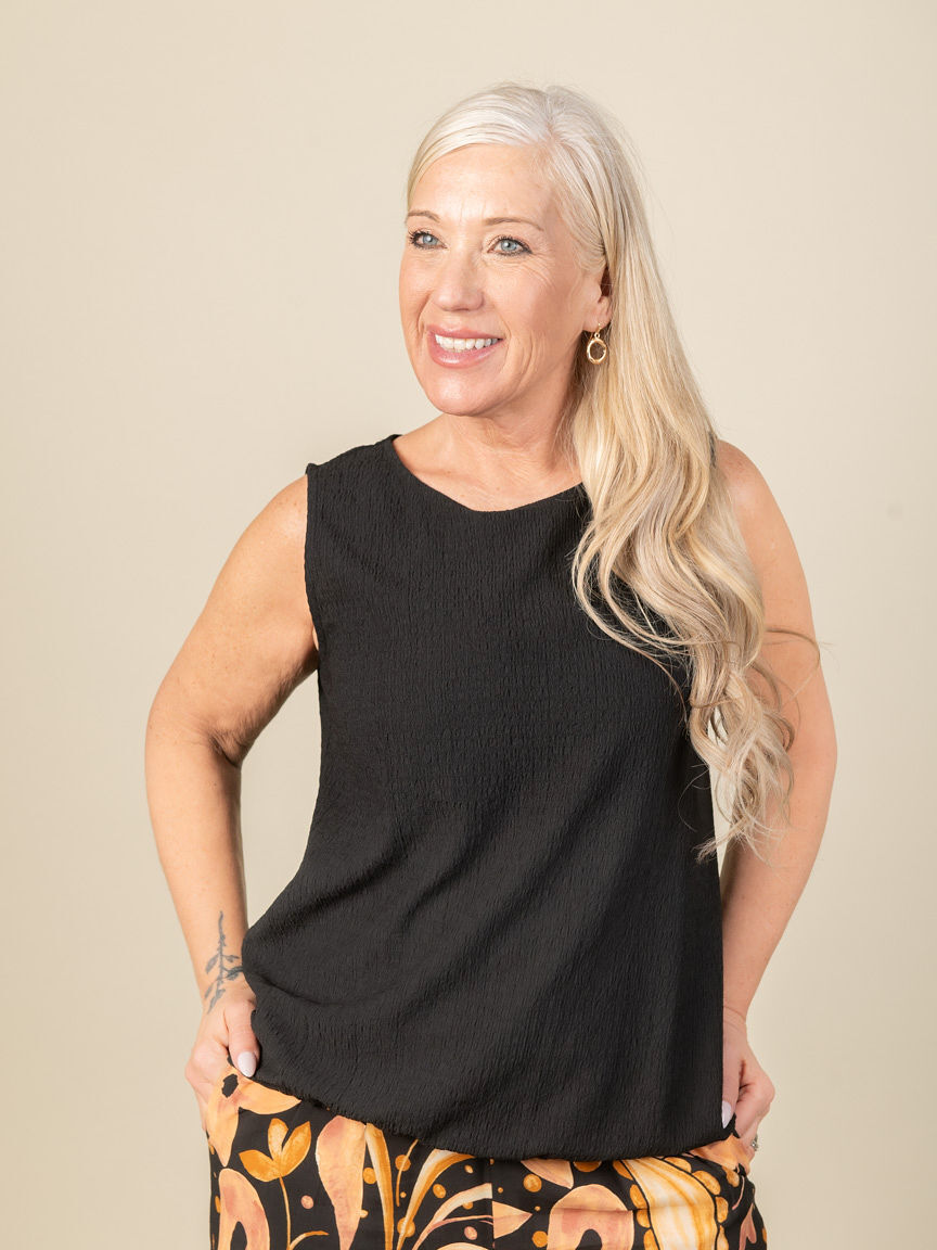 Sleeveless Textured Top Image 1