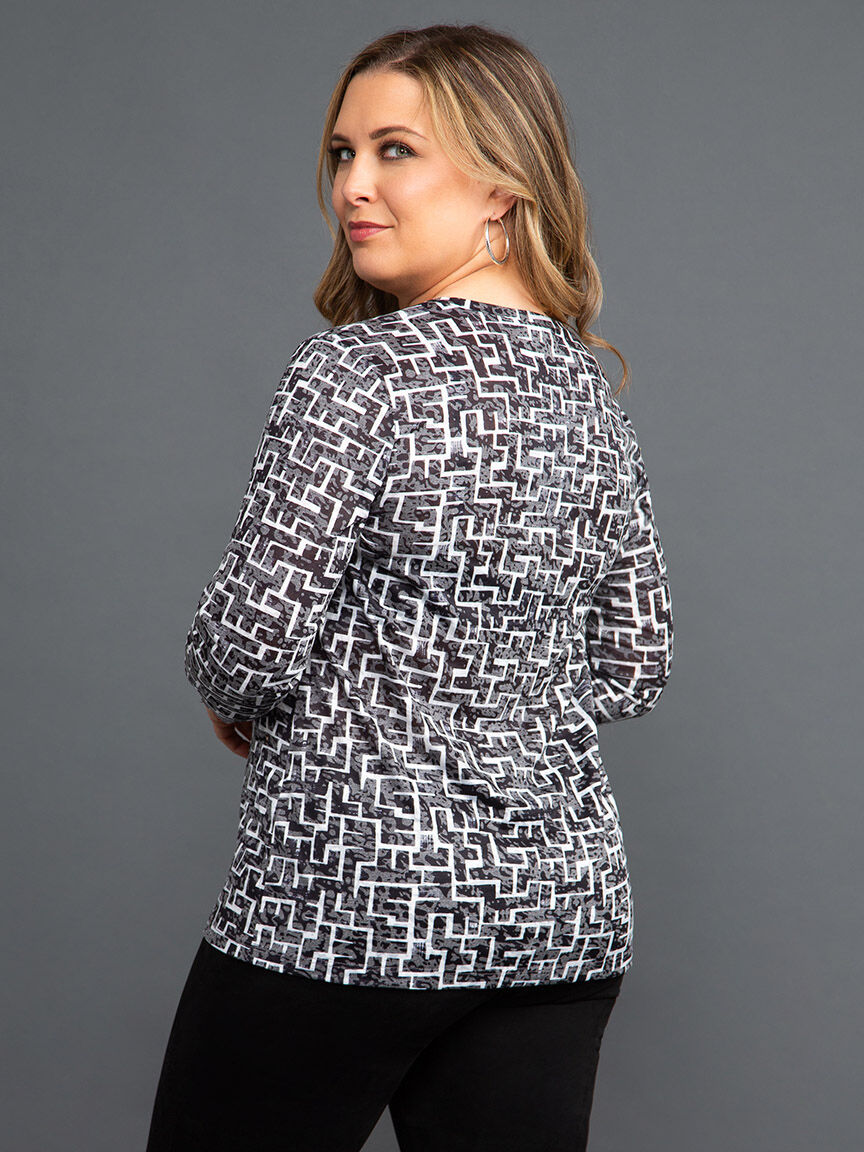 Long Sleeve Burnout Top