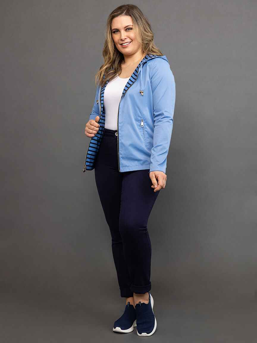 Reversible Hooded Raincoat Image 1