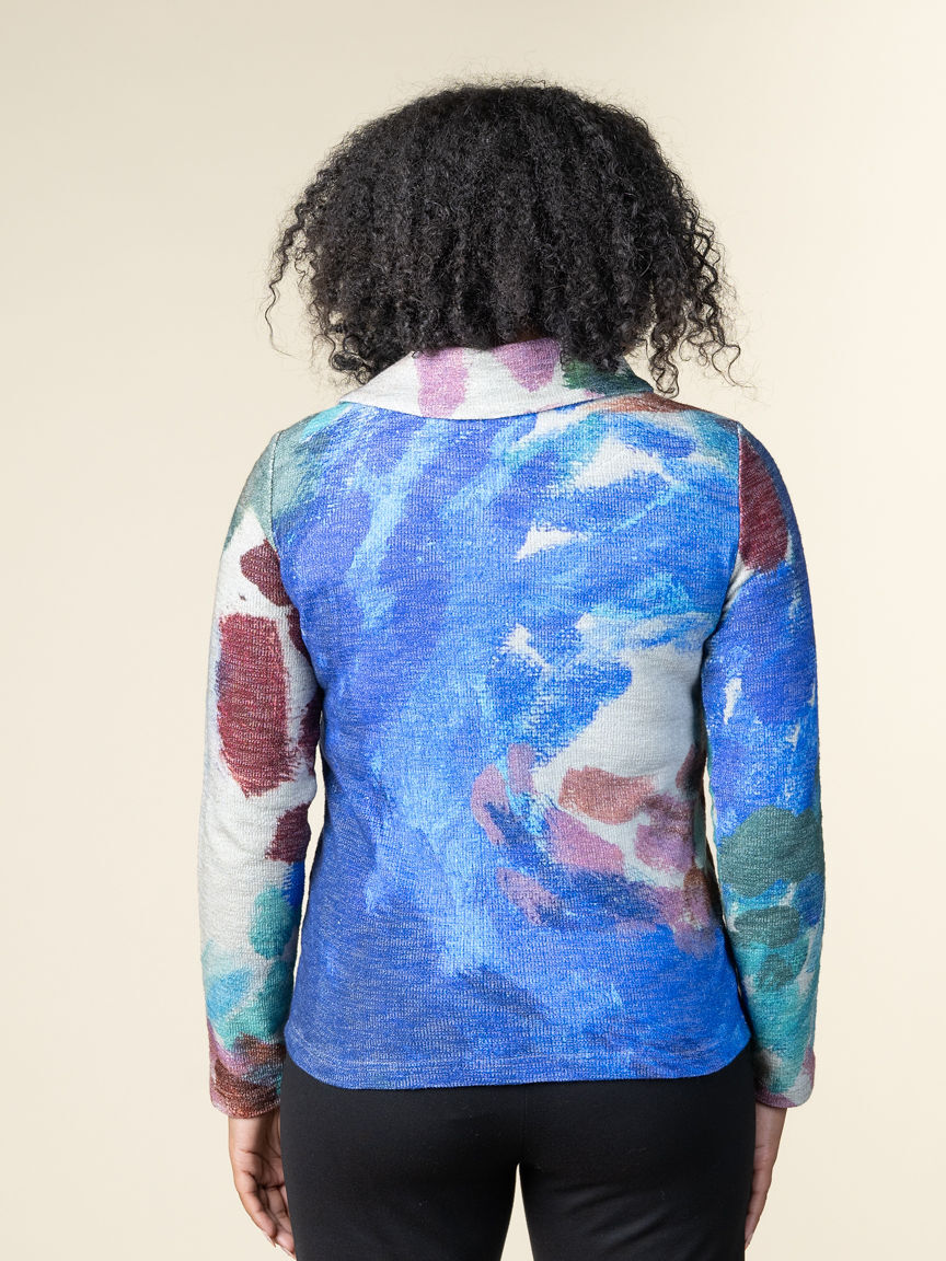 Long Sleeve Top With Half Zip Collar