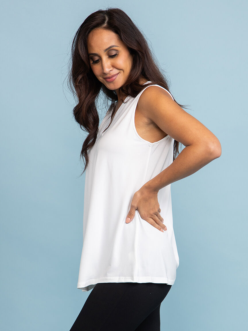 Classic Sleeveless V-Neck Top  Image 3