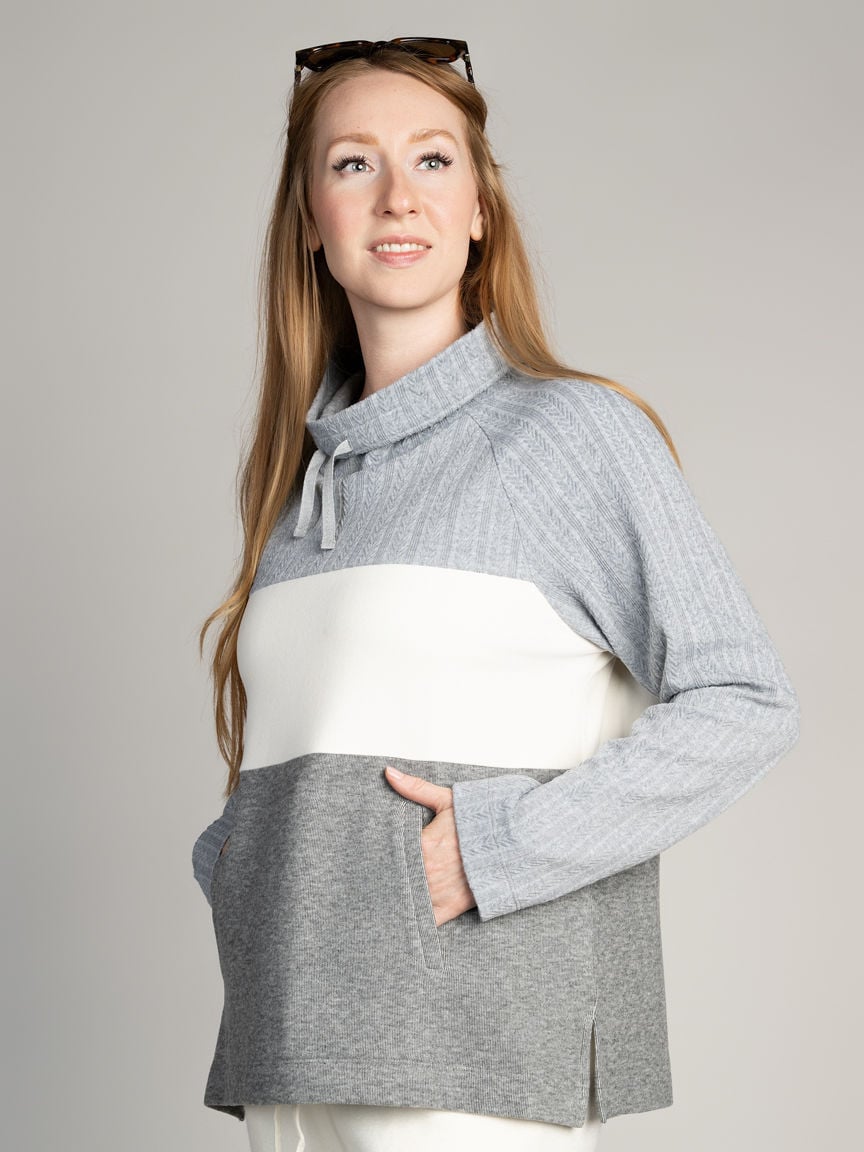 Colour Block Cowl Neck Top Image 1