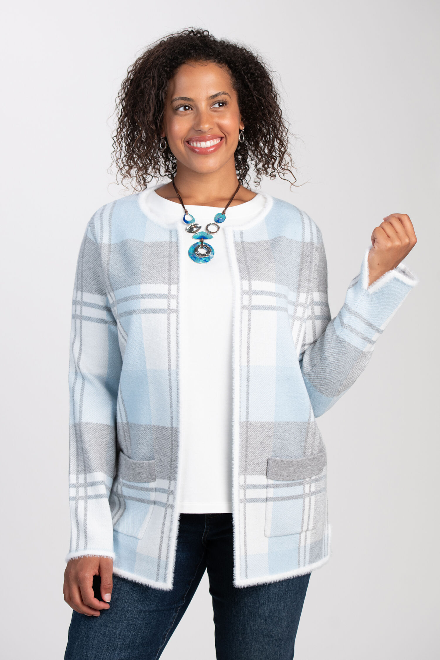 Plaid Cardigan  Image 1