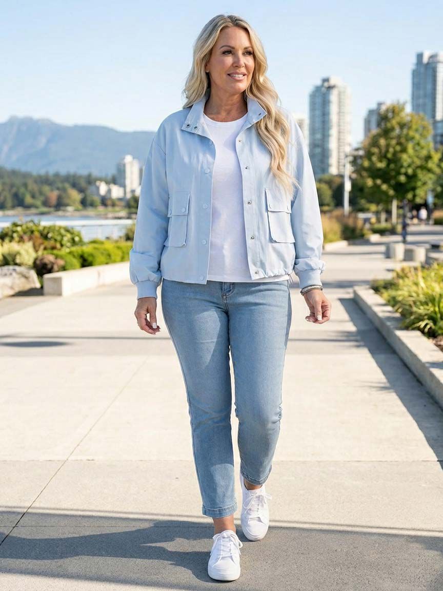 Button Up Windbreaker