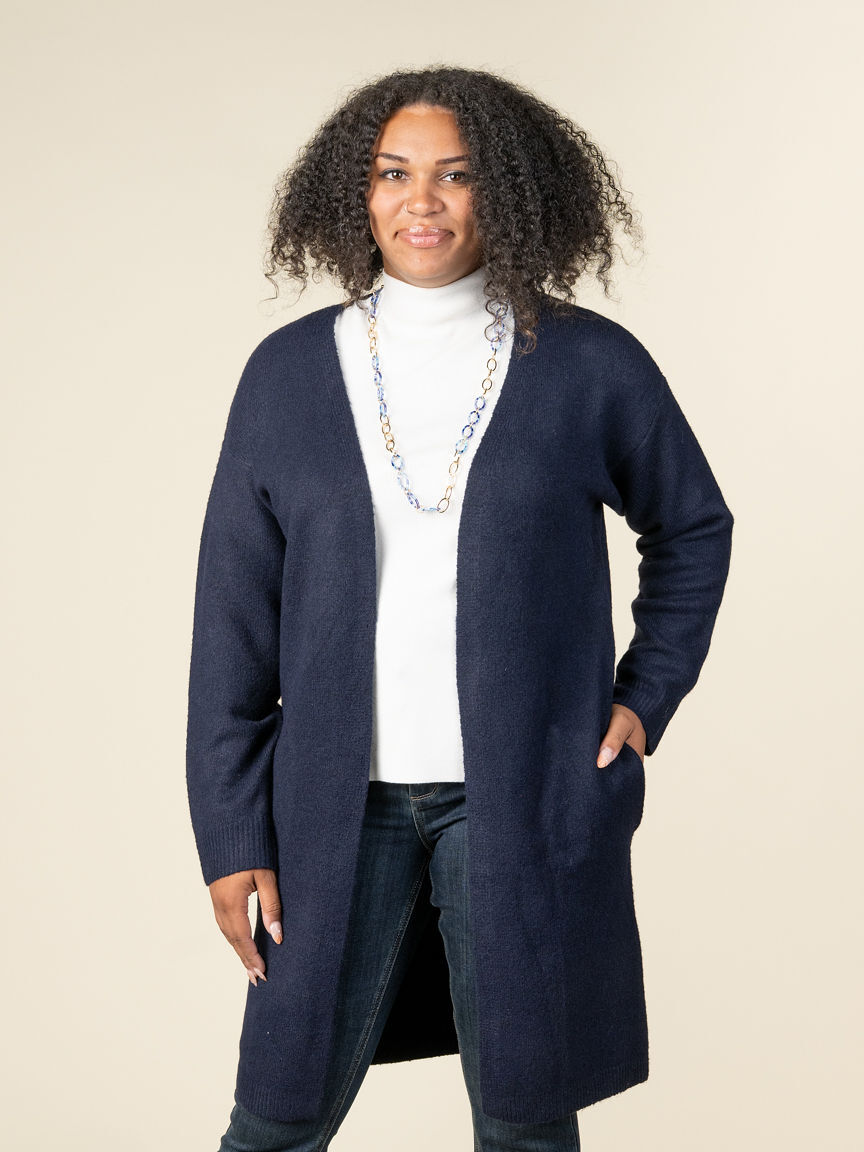 Long Open Front Cardigan