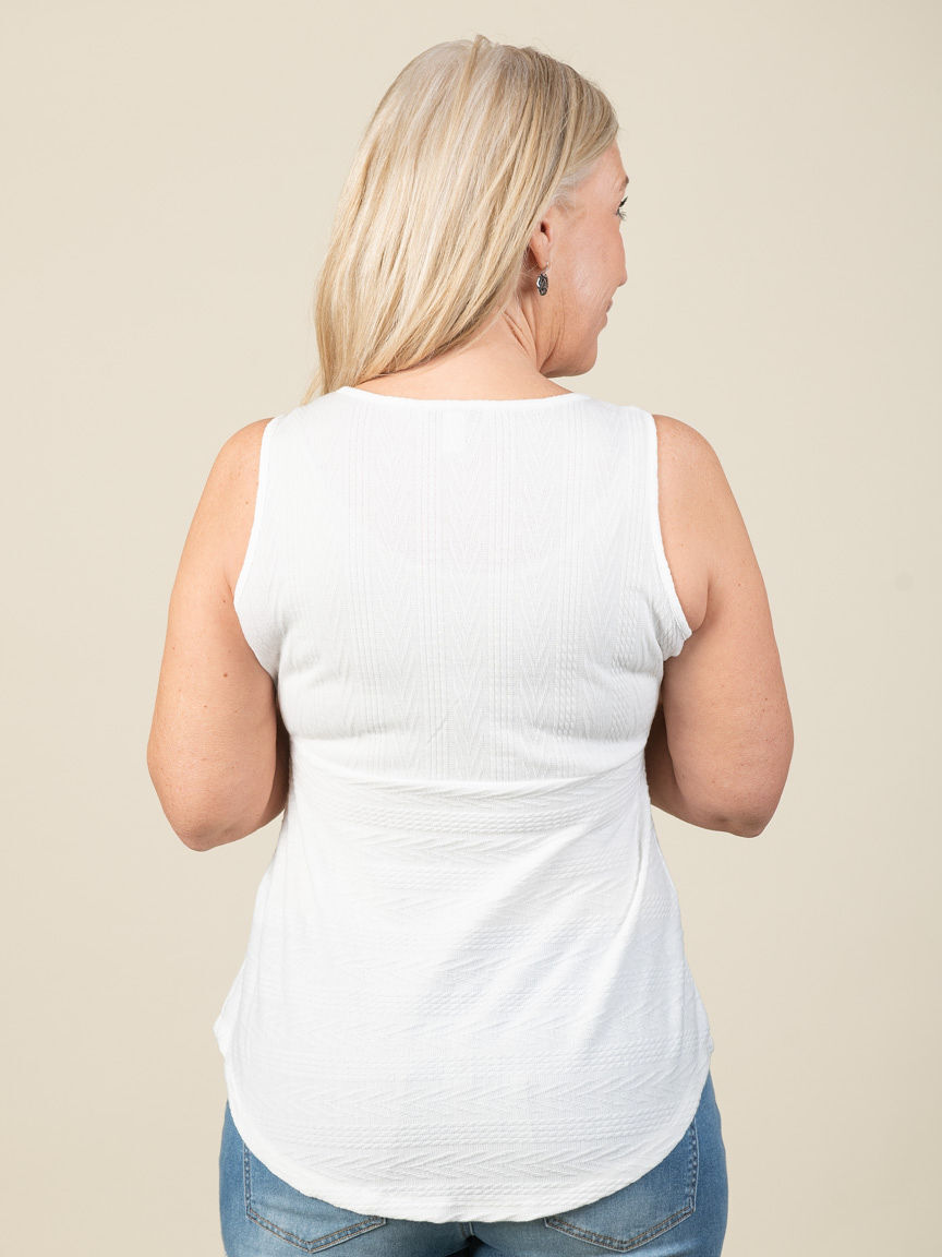 Empire-Waist Sleeveless Top Image 2