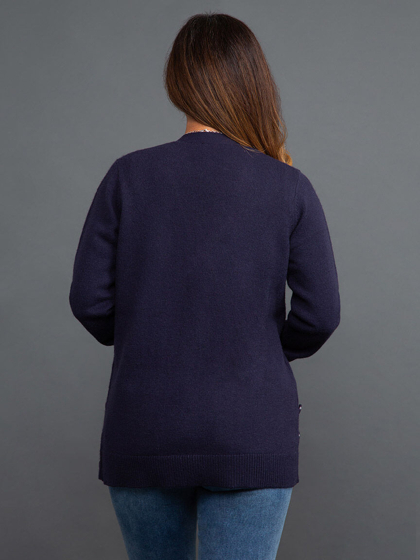 Open Front Cable Knit Cardigan Image 4