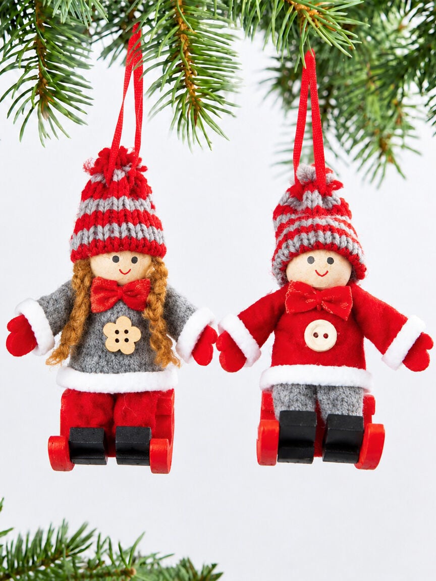Sledding Holiday Ornament 