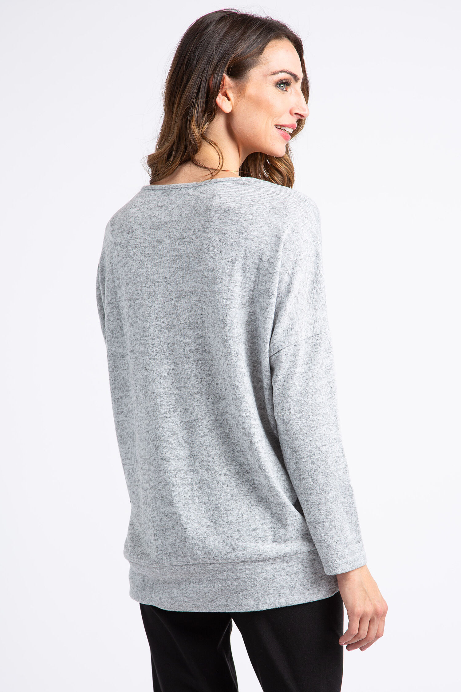 Long Sleeve Drop Shoulder Tiger Top Image 2