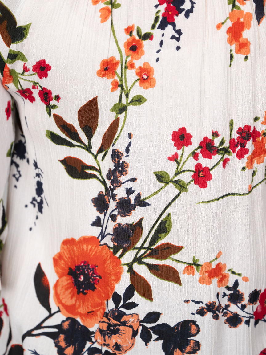 3/4 Sleeve Flowy Floral Top