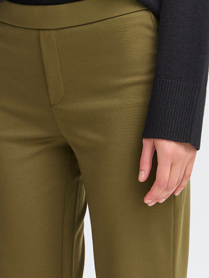 Pull-On Straight Leg Trousers
