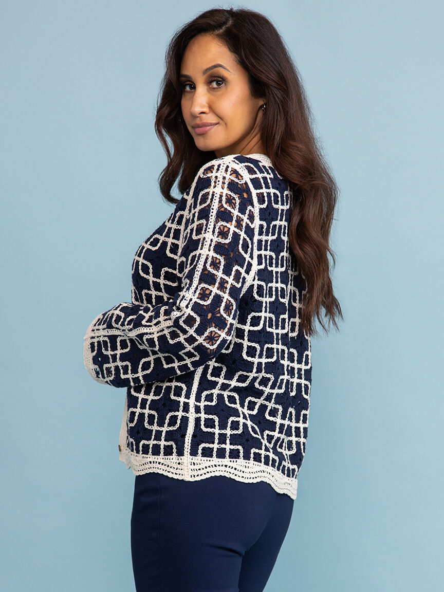 Crochet Long Sleeve Cardigan  Image 3