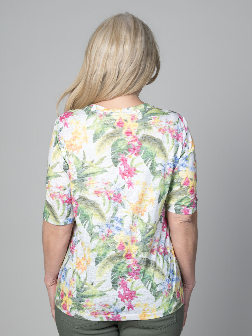 Elbow Sleeve Burnout Top