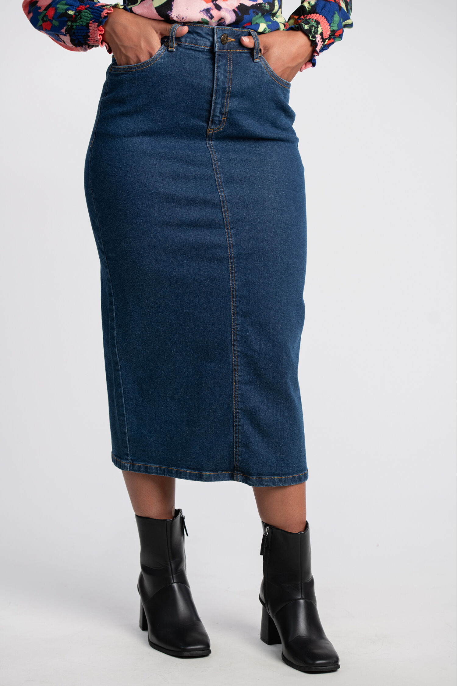 Long Denim Skirt  Image 3