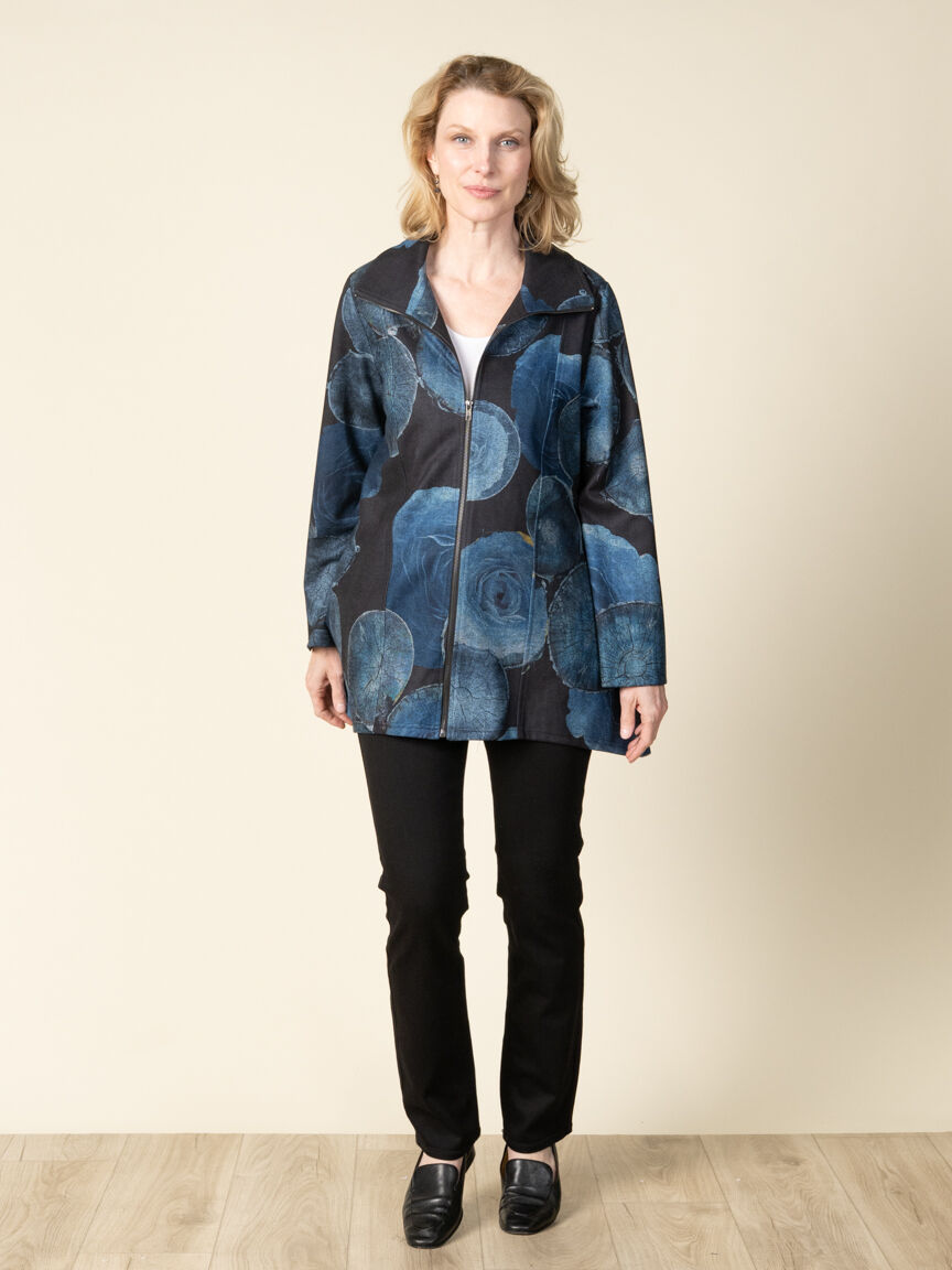 Long Sleeve Zip-Up Printed Jacket