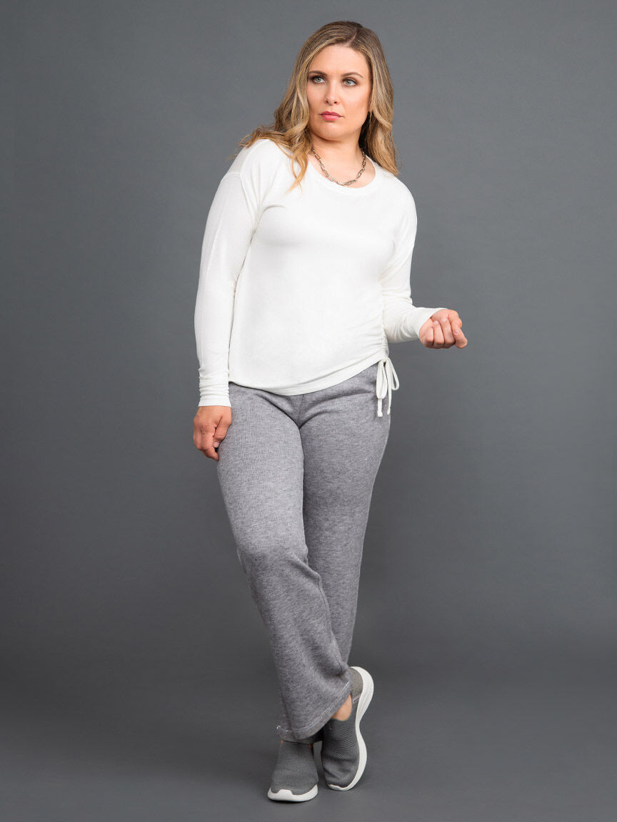 Wear-Two-Ways Long Sleeve French Terry Top Image 1