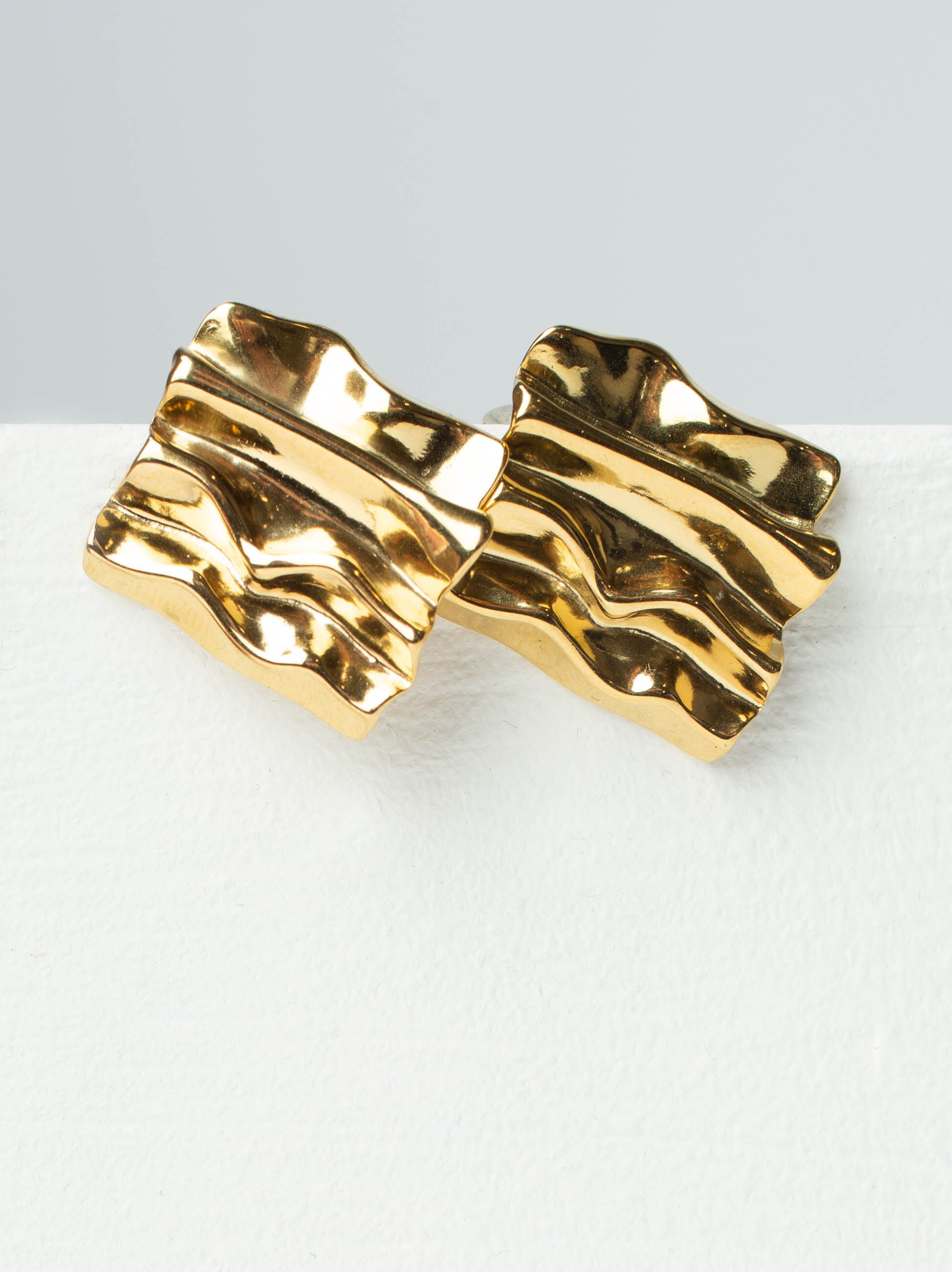 Textured Square Stud Earrings