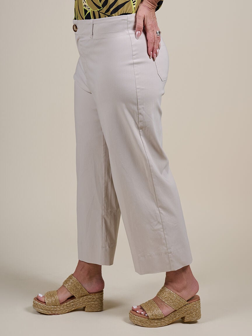 High Rise Twill Capri  Image 3