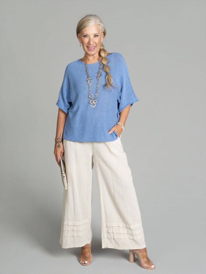 Wide Leg Pull-On Pants