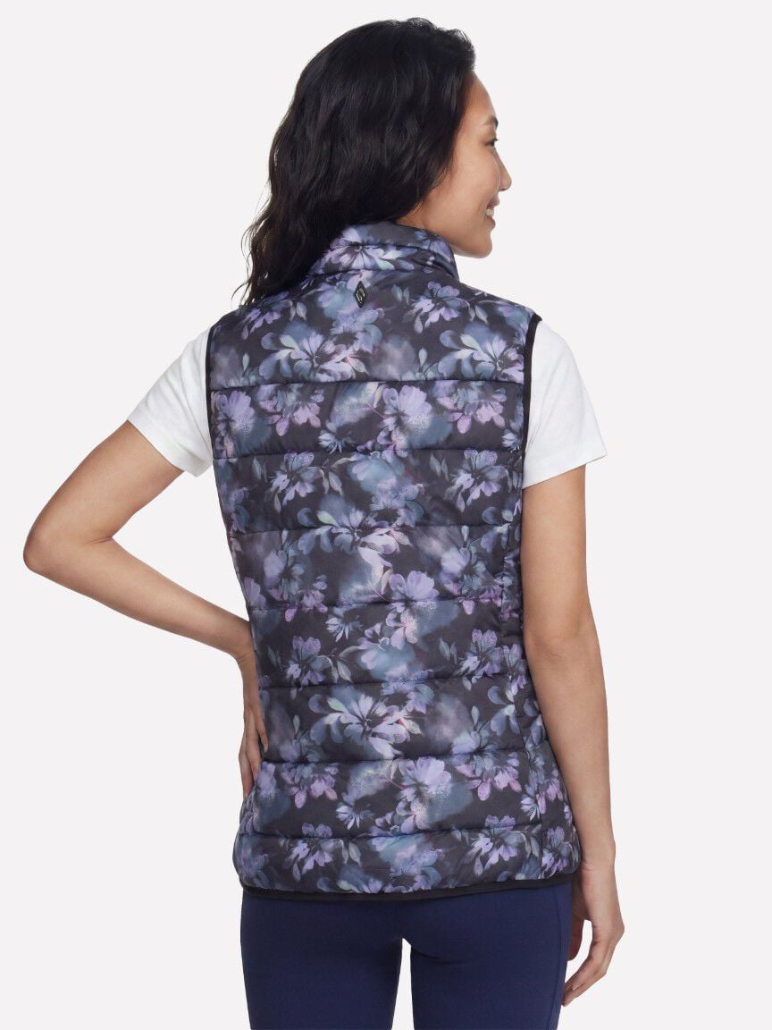 Sketchers Beige Print Puffer Vest  Image 2
