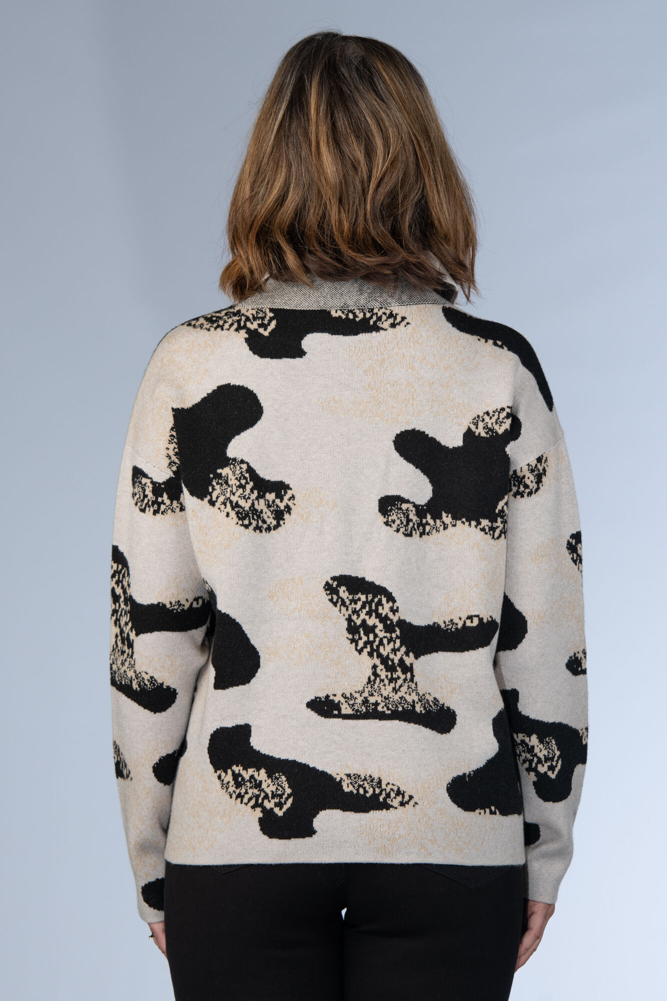 Camel Animal Turtleneck Sweater Image 2