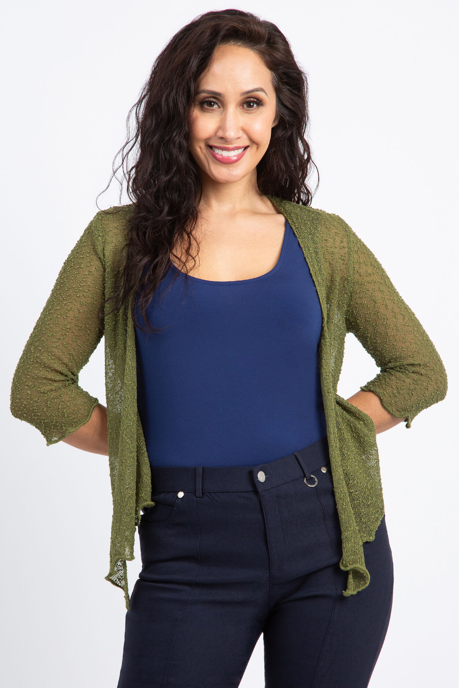 Cropped Mesh Cardigan 