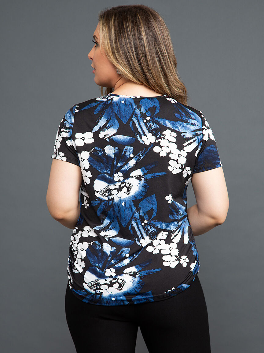 Short Sleeve Keyhole Top Image 4