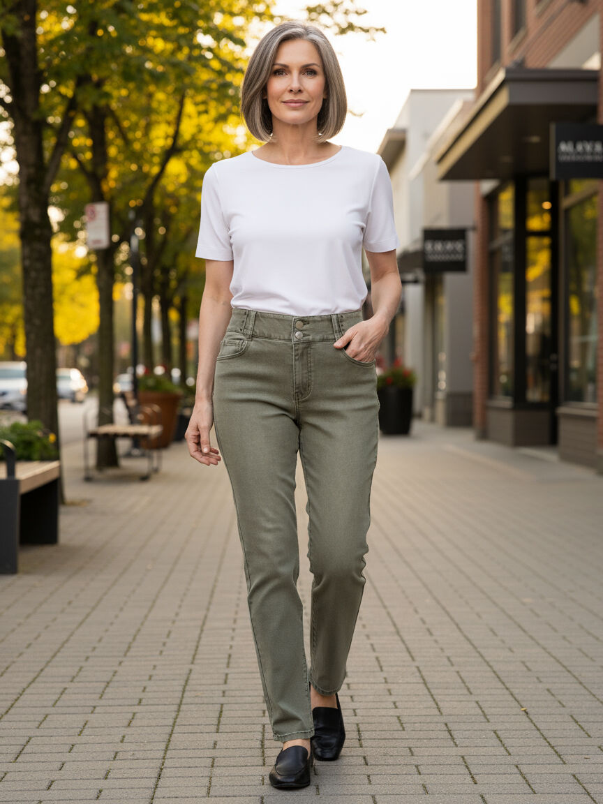 High Wasted Straight Leg Jeans