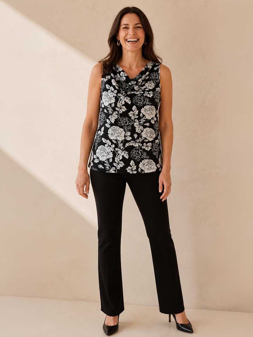 Sleeveless Cowl Neck Top