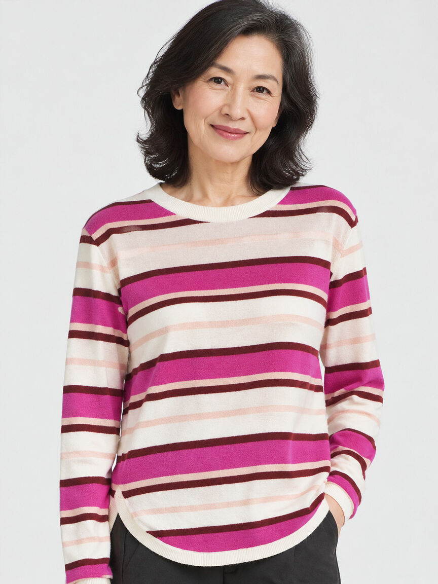 Striped Long Sleeve Crewneck Shirt